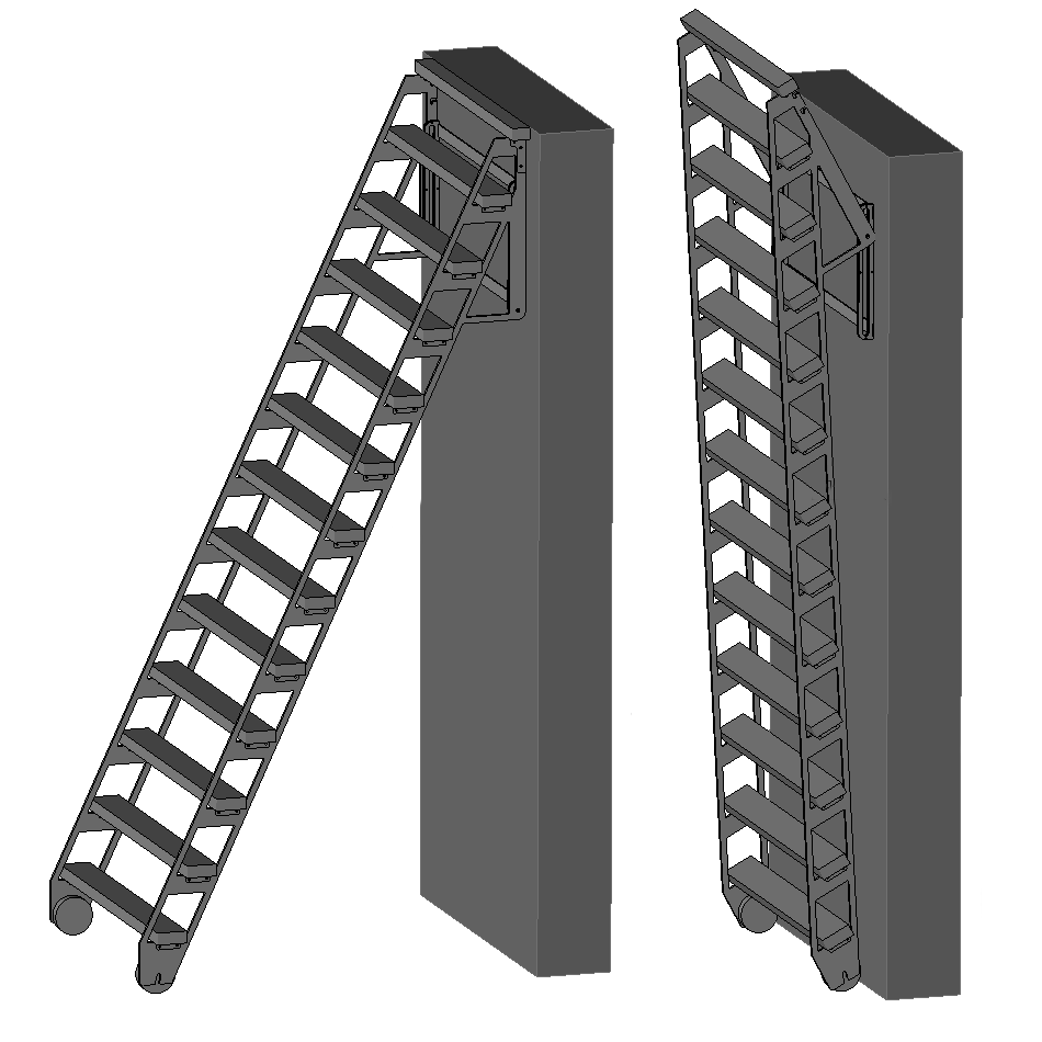 ZIP UP : échelle - escalier escamotable sur mesure