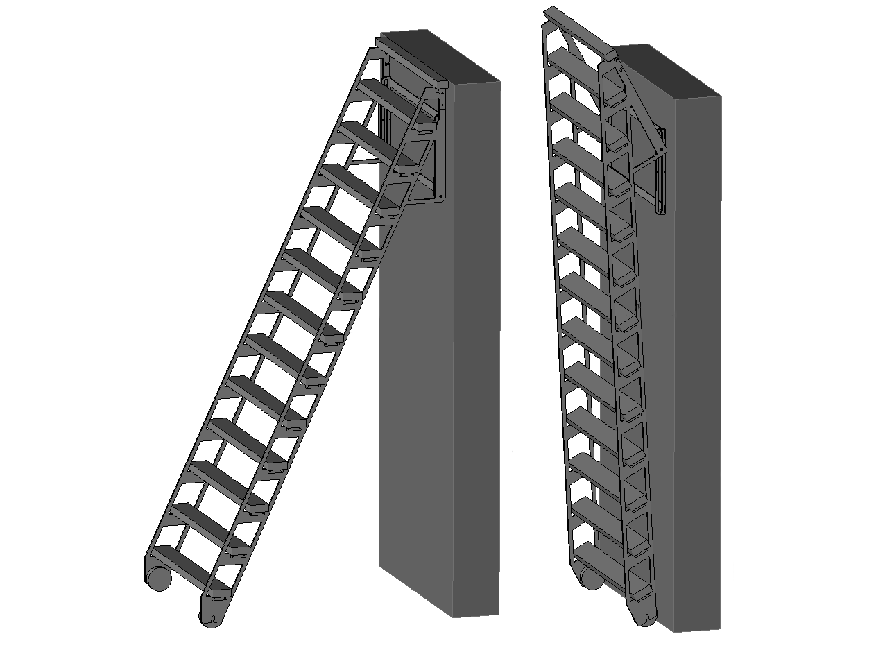 Echelle de meunier dépliable