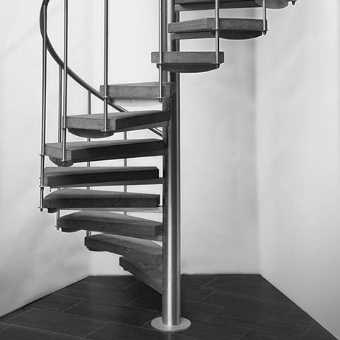 escalier colimaçon extérieur en inox