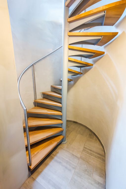 CARAKOLL 3 : Escalier colimaçon acier & bois sur mesure