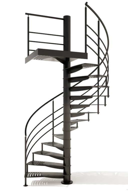 DUKE : escalier colimaçon en acier de grand diamètre