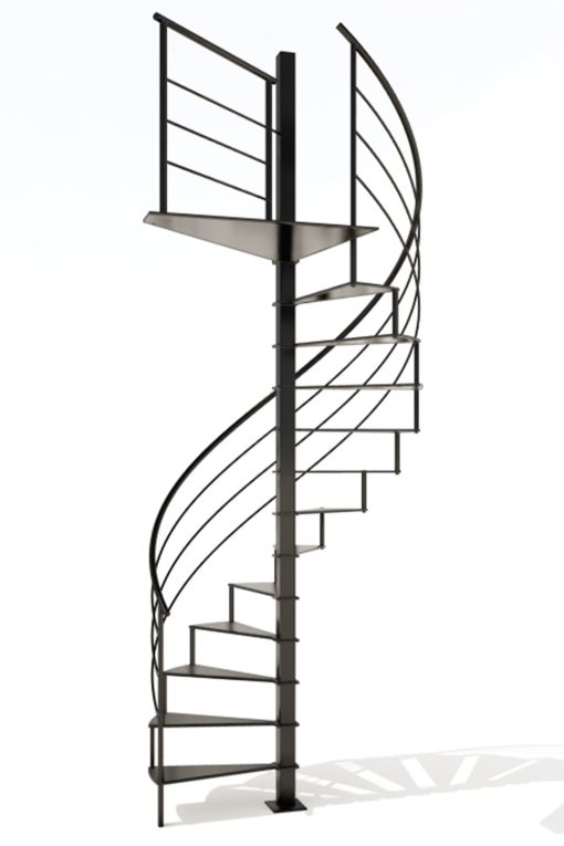 CIRCLE STEEL : escalier colimaçon tout acier minimaliste et design