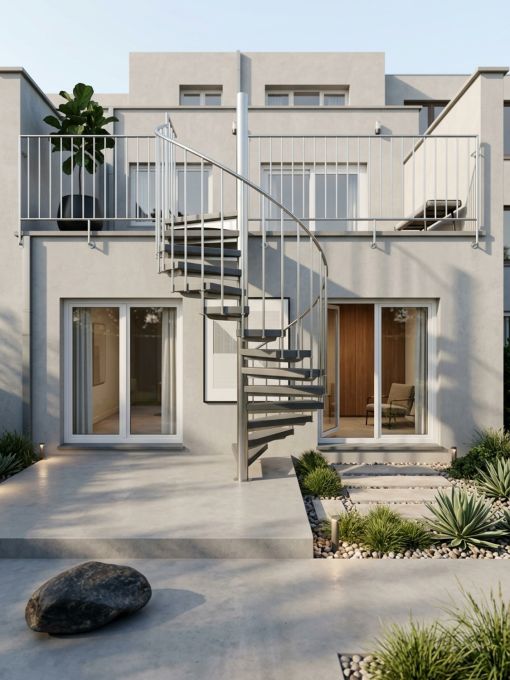 OUTINOX : escalier colimaçon en inox pour l’extérieur