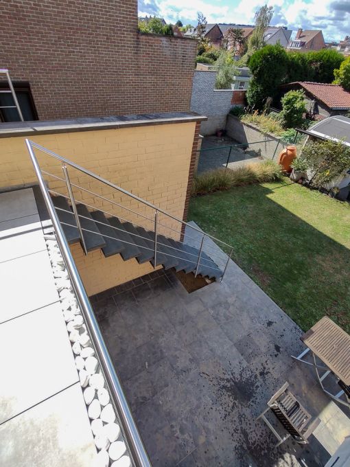 LOGI EXT : escalier extérieur moderne en inox sur mesure