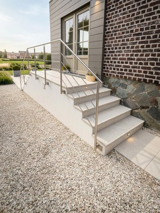 BALUSTRADE EXTERIEUR : en inox sur mesure pour terrasses et escaliers