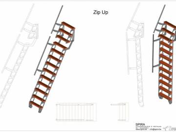 ZIP UP - Verschuifbare trapladder