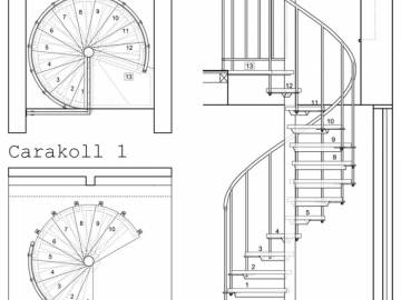 CARAKOLL 1 : escalier hélicoïdal économique