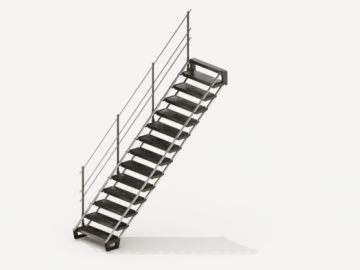 MOIRA XL : escalier droit design en inox