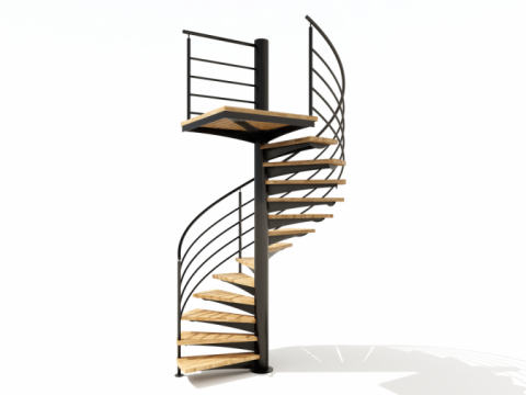 CARAKOLL 3 : escalier en colimaçon avec marches bois | Spira