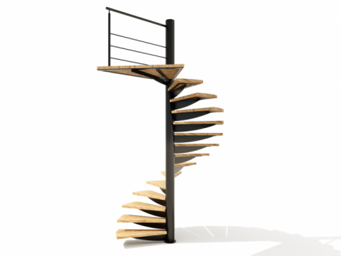 LOOP : Escalier Colimaçon Design avec Marches en Bois | SPIRA