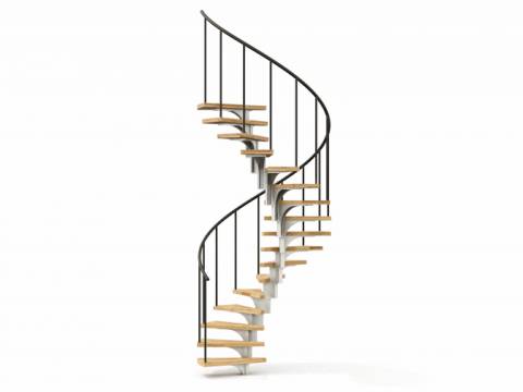 GLIMOP - GLIMOP Carré : escalier colimaçon sans axe central