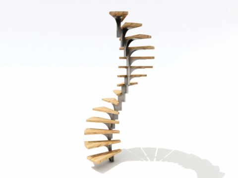GLIMOP - GLIMOP Carré : escalier colimaçon sans axe central