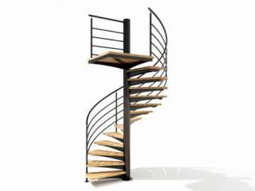 CARAKOLL 3 : escalier en colimaçon avec marches bois | Spira