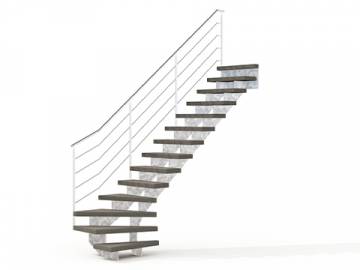 GRADE UP EXT : escalier de jardin à limons en métal