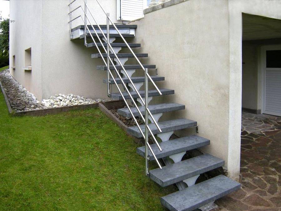 escalier droit exterieur kit